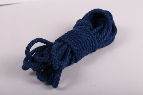 blue hemp rope for rope bondage