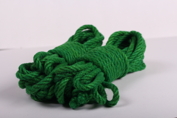 green hemp rope for rope bondage