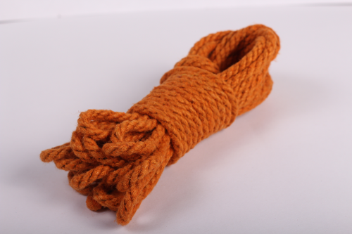 orange hemp rope for rope bondage