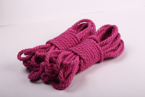 pink hemp rope for rope bondage