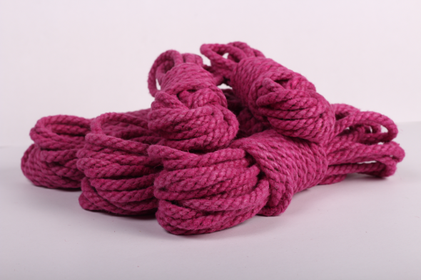 pink hemp rope for rope bondage