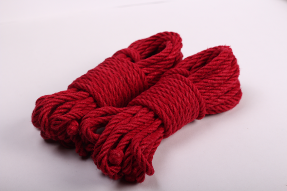 scarlet hemp rope for rope bondage