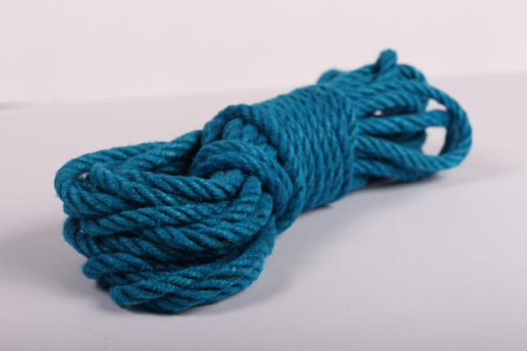 turquoise hemp rope for rope bondage