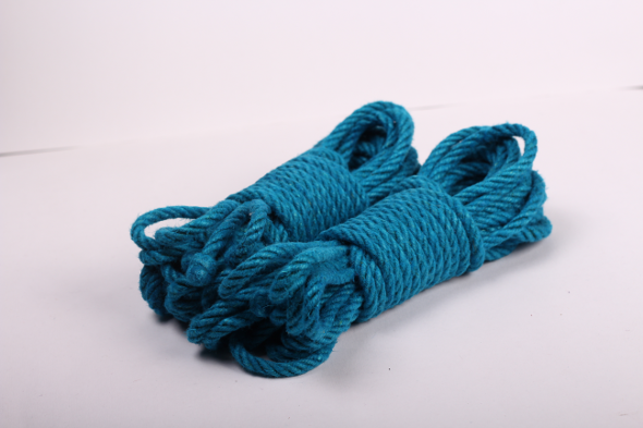 turquoise hemp rope for rope bondage