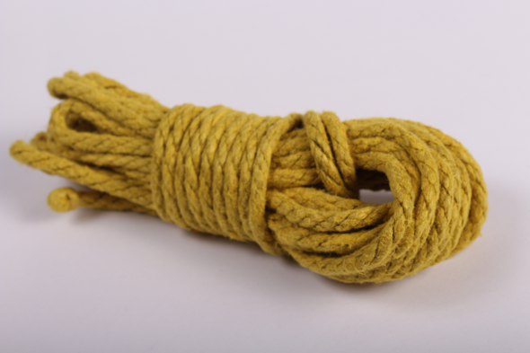 yellow hemp rope for rope bondage