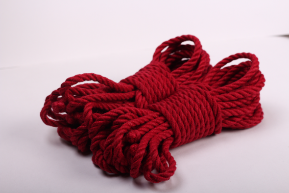 scarlet jute rope for rope bondage