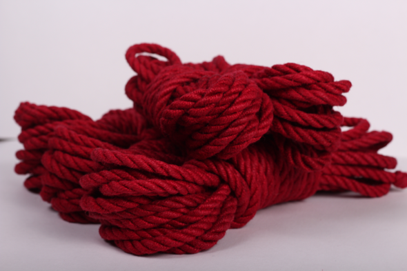 scarlet jute rope for rope bondage