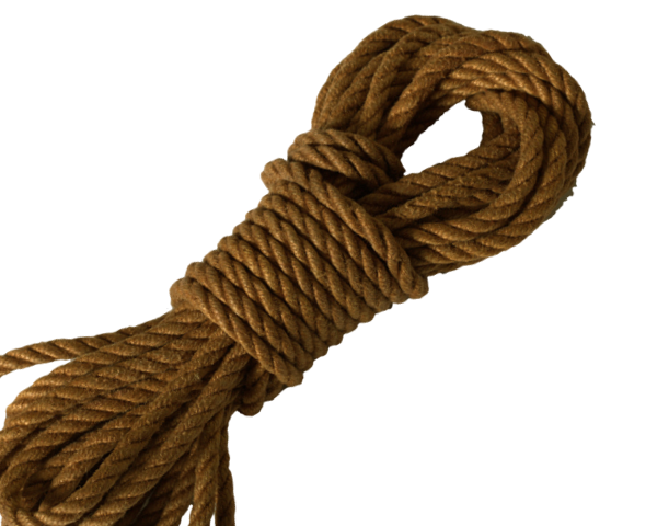 tanned jute rope for rope bondage