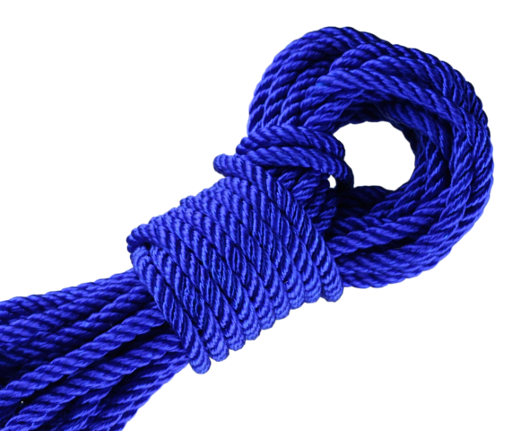 blue nylon rope for rope bondage