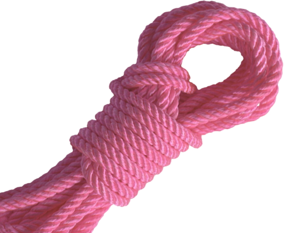 pink nylon rope for rope bondage