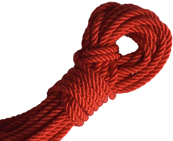 scarlet nylon rope for rope bondage