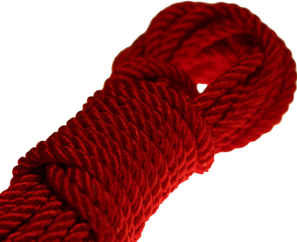 scarlet nylon rope for rope bondage