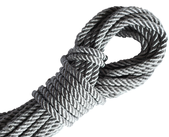 silver nylon rope for rope bondage