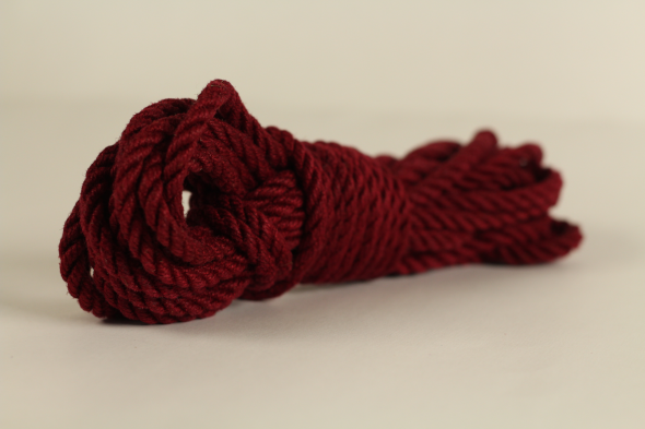 burgundy jute rope for rope bondage