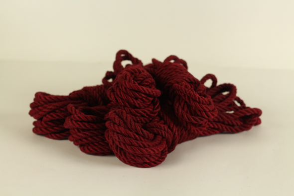 burgundy jute rope for rope bondage