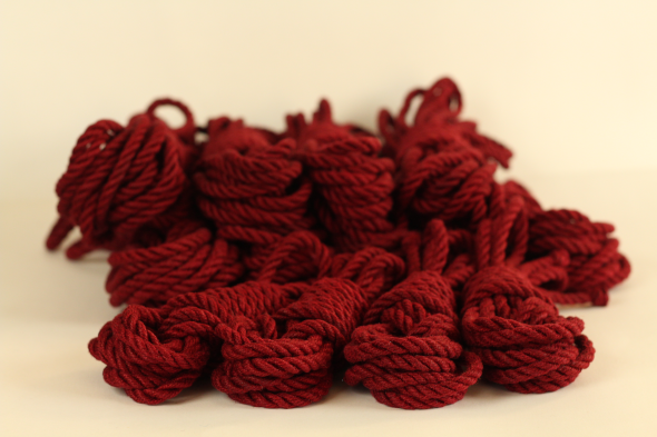 burgundy jute rope for rope bondage