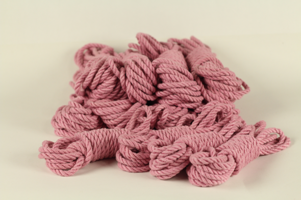 pink jute rope for rope bondage