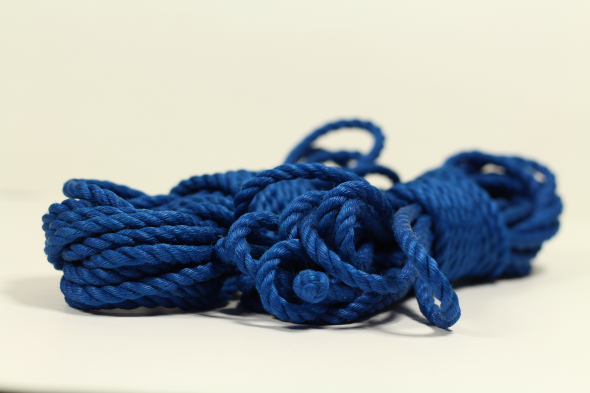 blue shibari_jute rope for rope bondage