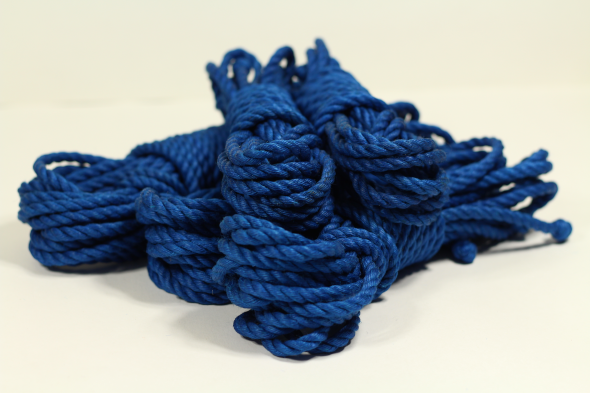 blue shibari_jute rope for rope bondage