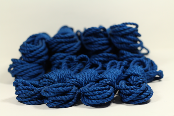 blue shibari_jute rope for rope bondage