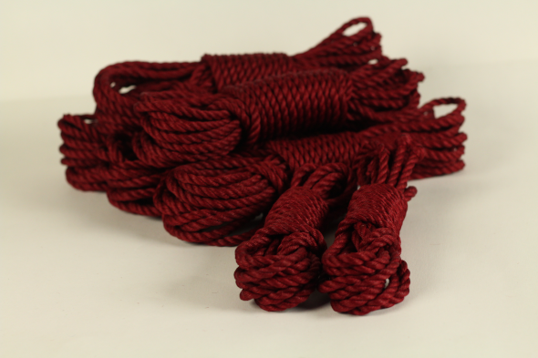 burgundy shibari_jute rope for rope bondage