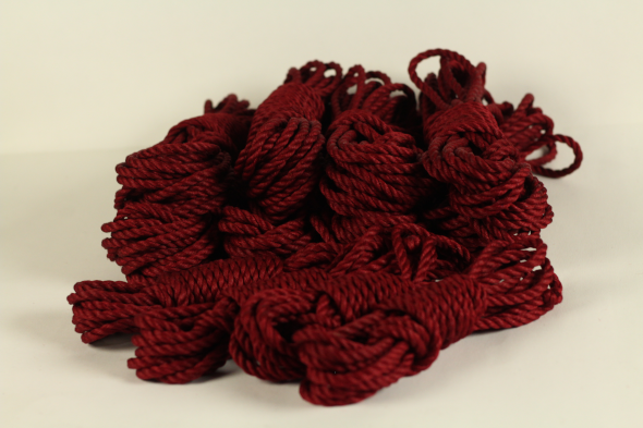 burgundy shibari_jute rope for rope bondage