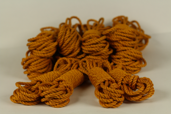 gold shibari_jute rope for rope bondage