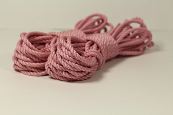 pink shibari_jute rope for rope bondage