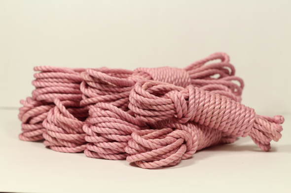 pink shibari_jute rope for rope bondage